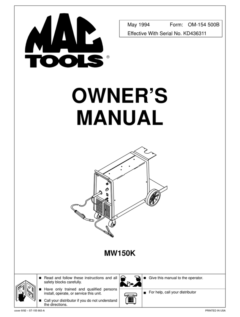 MAC TOOLS MW150K owner's manual