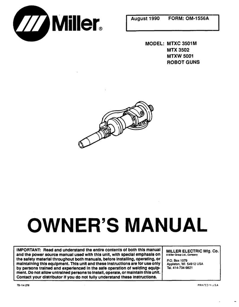 Miller MTXC 3501M Robot Gun User manual