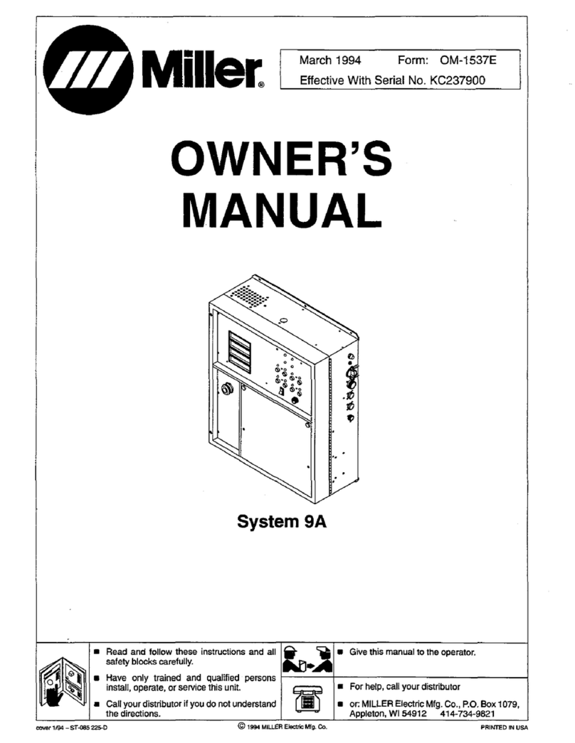 Miller System 9A owner's manual