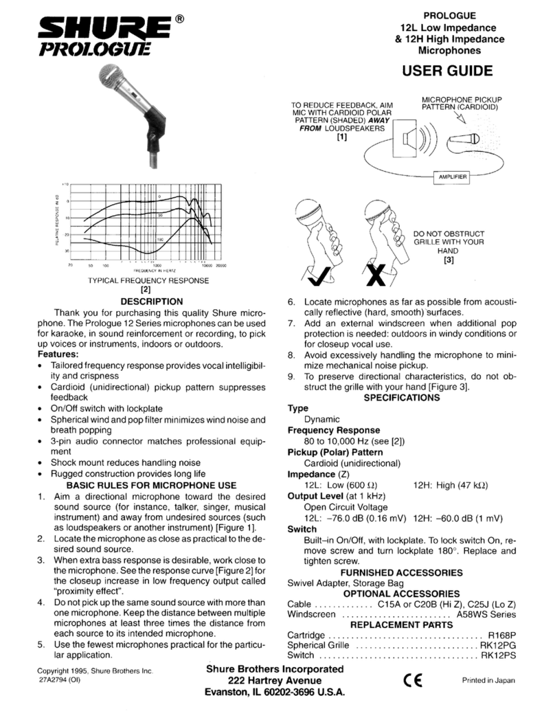 Shure EZG Series User manual Shure EZG Series User manual