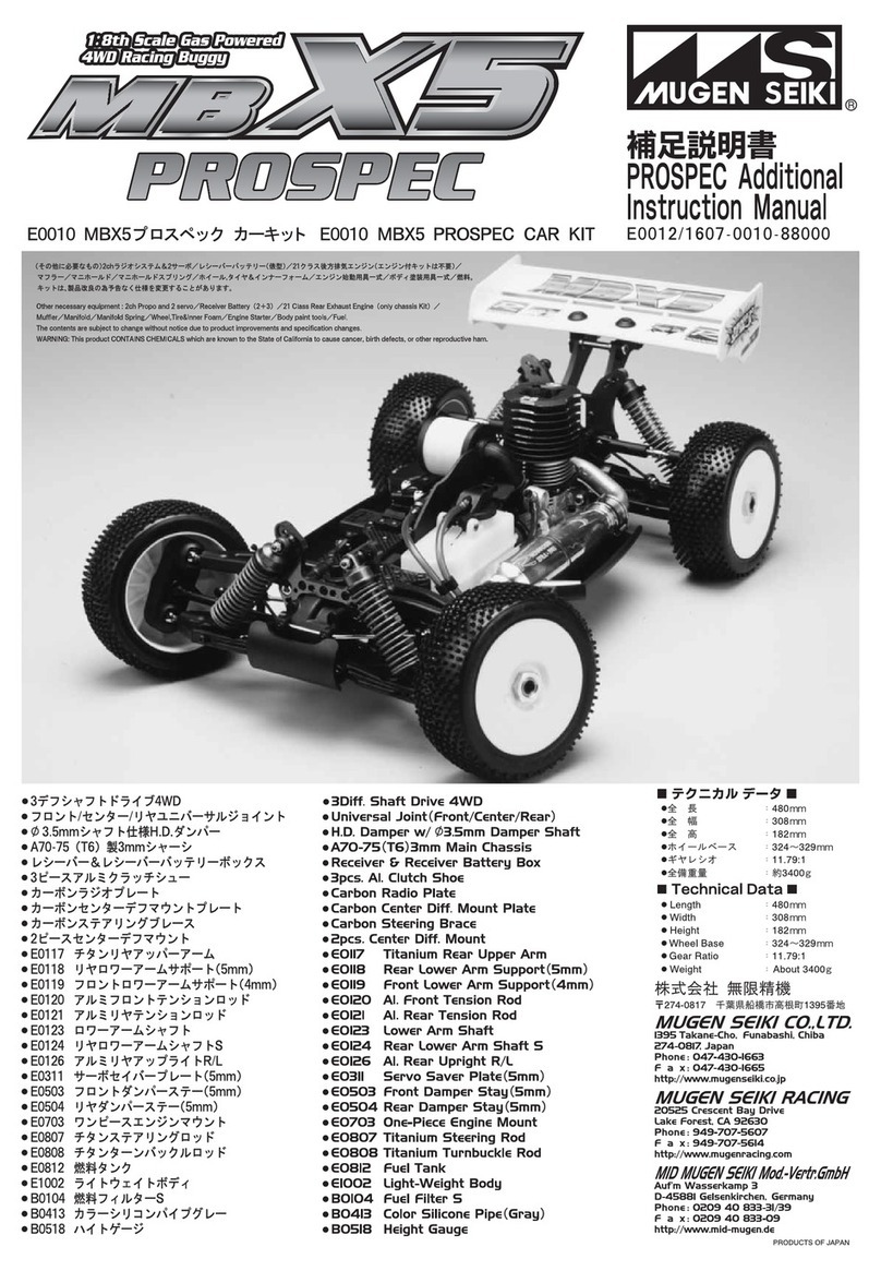 MUGEN MBX-5 PROSPEC User manual
