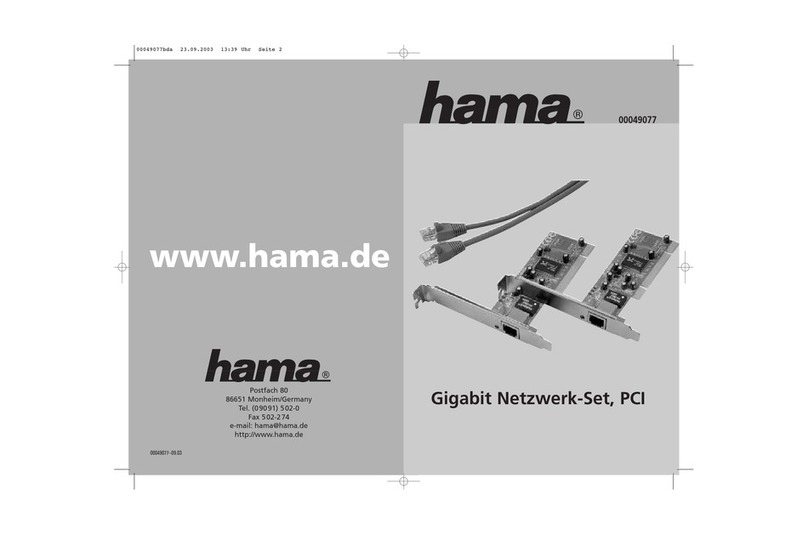 Hama Gigabit Network Set User manual