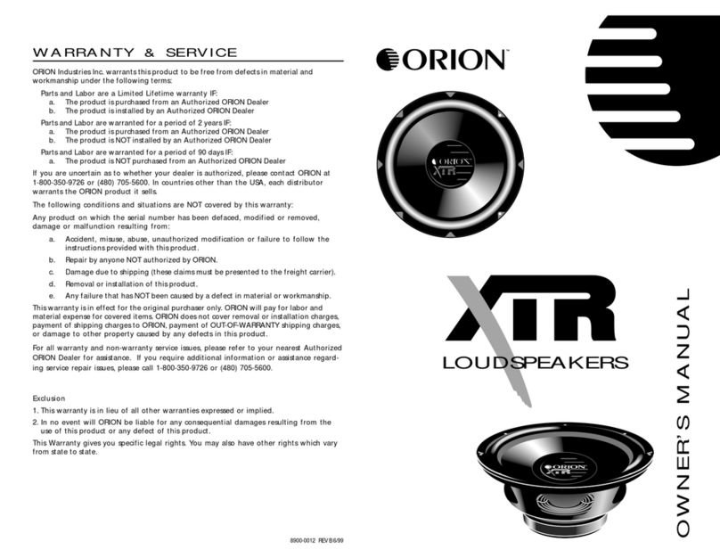 Orion XTR8S specification