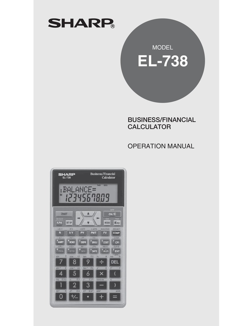 Sharp EL-738 User manual