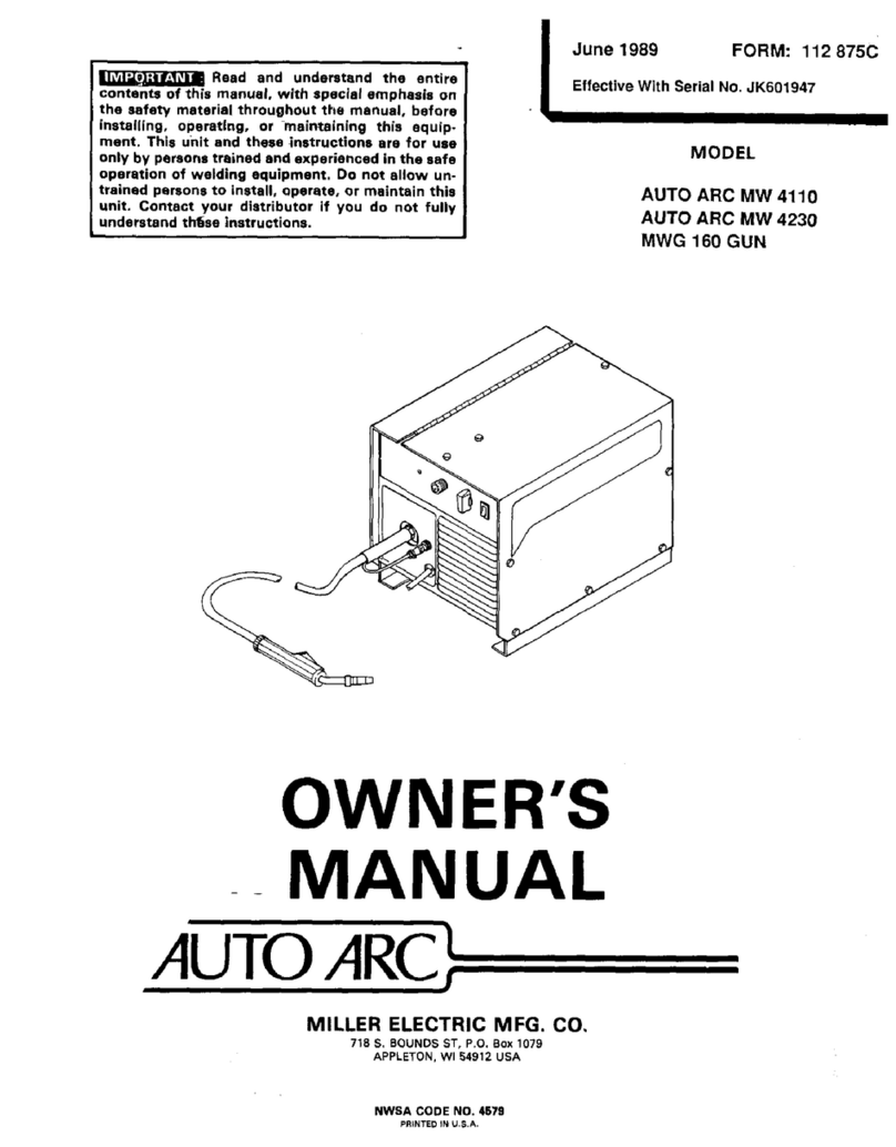 Miller Electric AUTO ARC MW 4230 owner's manual