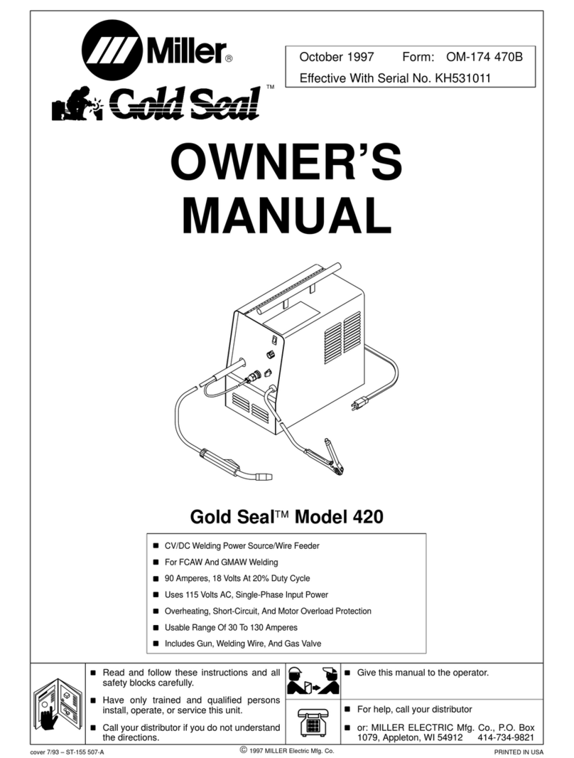 Miller Gold Seal Model 420 User manual