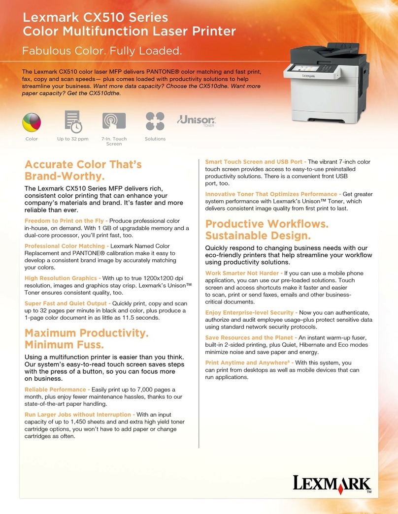 Lexmark CX510 series Installation instructions Lexmark CX510 series Installation instructions