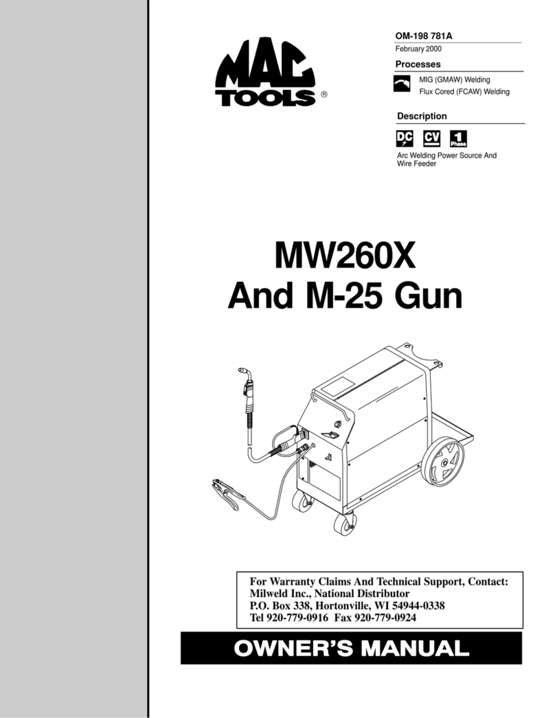 MAC TOOLS MW260X owner's manual