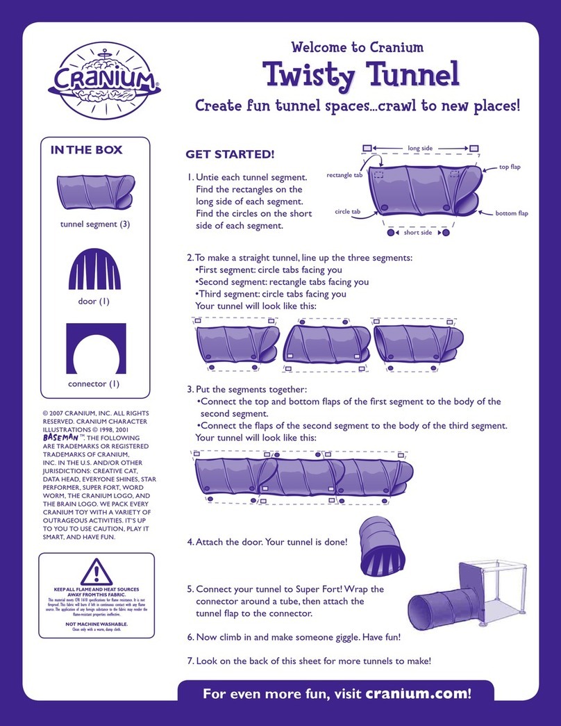 Cranium Twisty Tunnel User manual Cranium Twisty Tunnel User manual