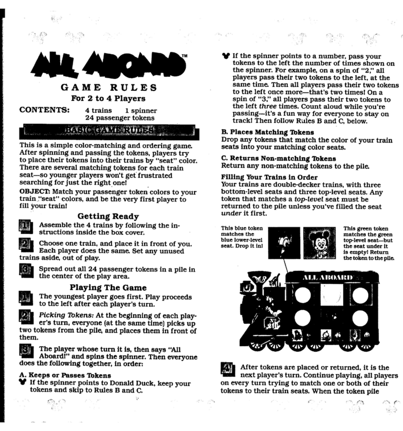 Milton Bradley All Aboard instructions