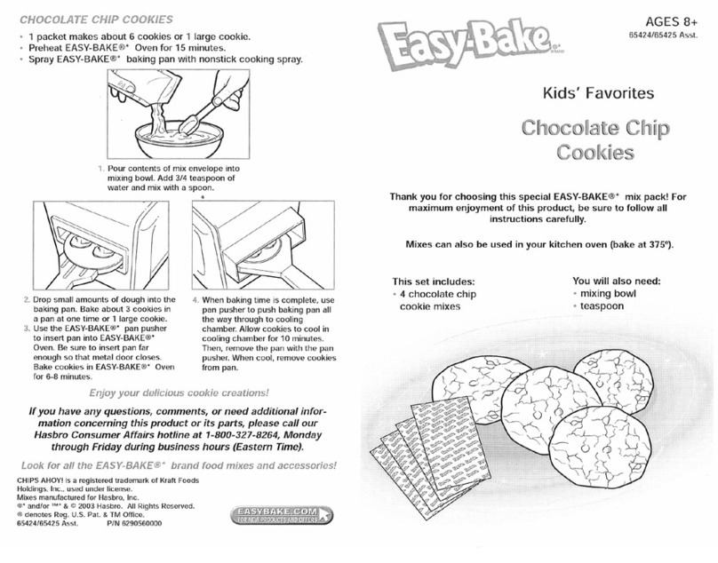 Easy-Bake Chocolate Chip Cookies instructions Easy-Bake Chocolate Chip Cookies instructions