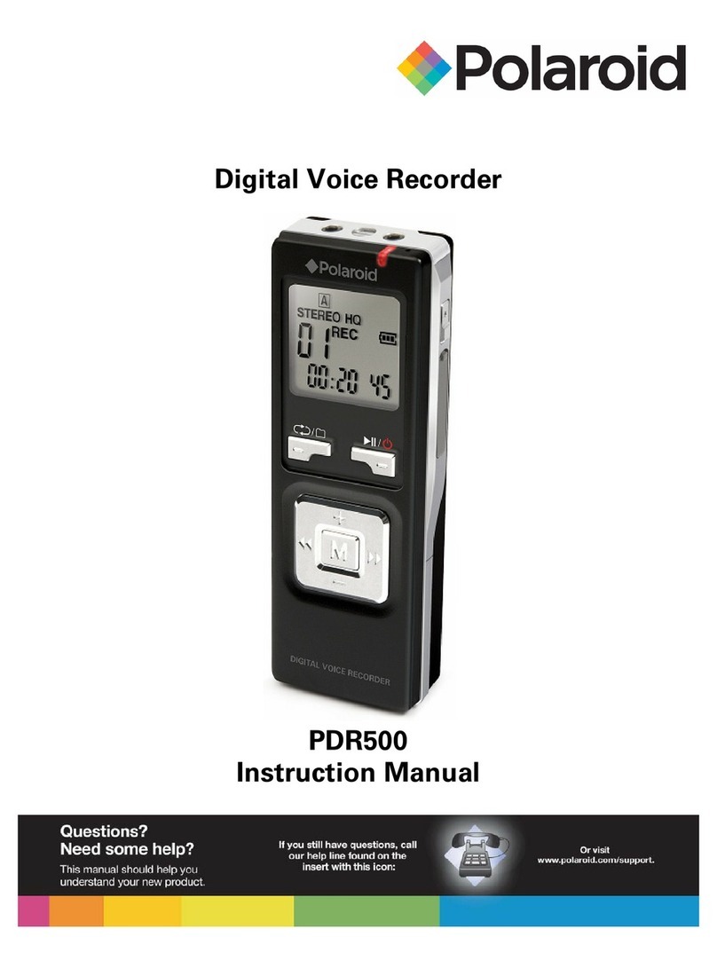 Polaroid PDR500 instruction manual
