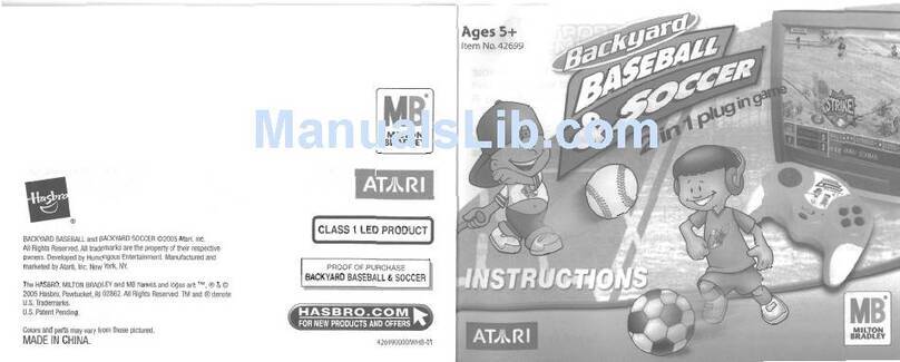 Milton Bradley Backyard Baseball & Soccer 2 in 1 Plug In... instructions