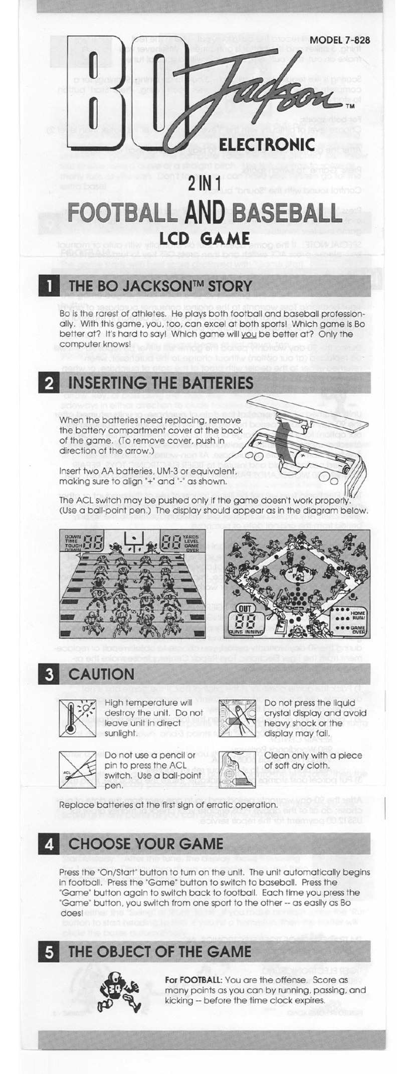Tiger Electronics 7-828 instructions Tiger Electronics 7-828 instructions