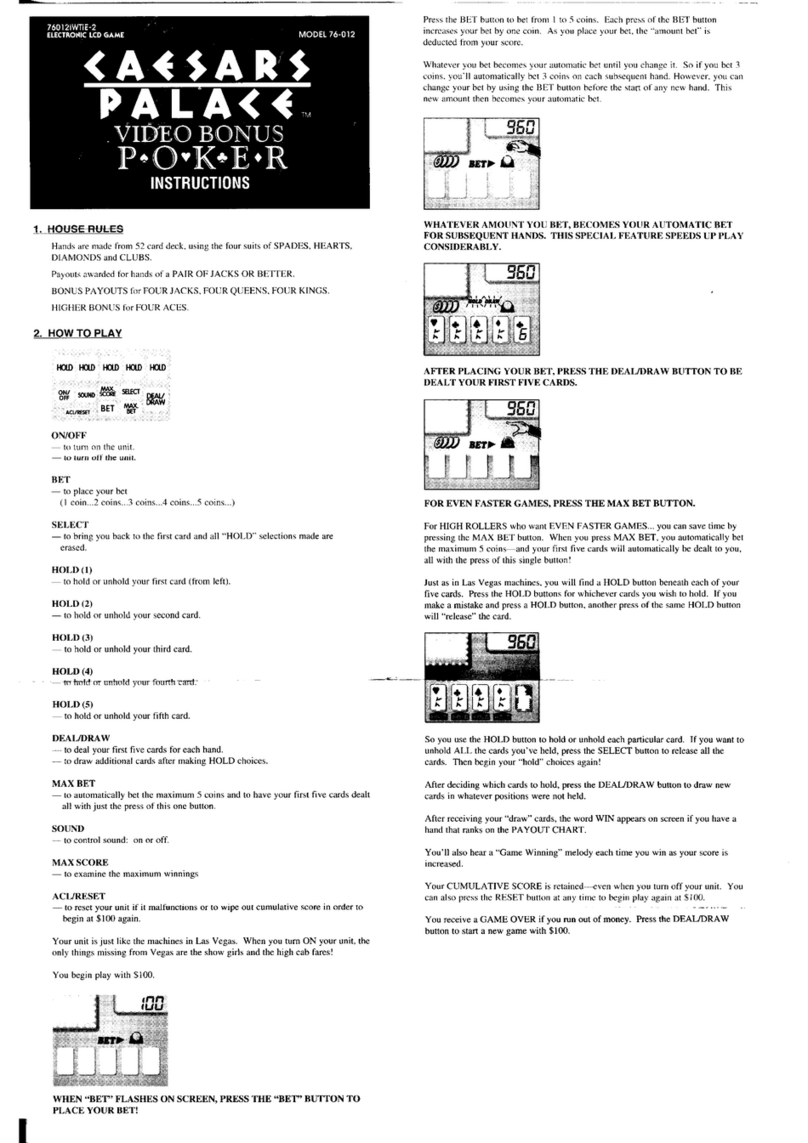 Tiger Electronics 76-012 instructions