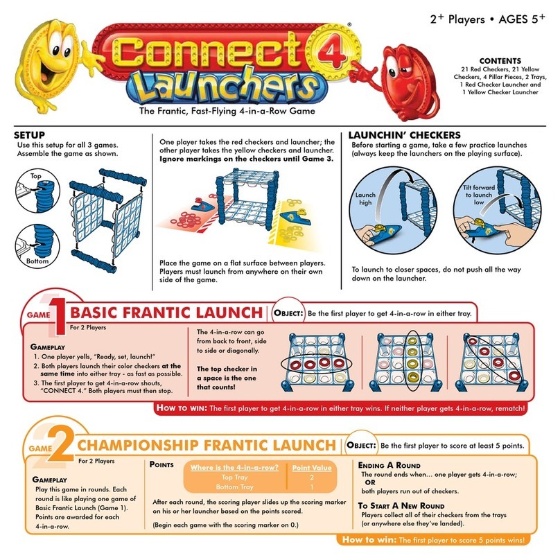 Hasbro Connect 4 Launchers instructions Hasbro Connect 4 Launchers instructions