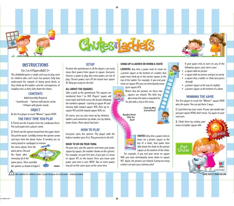Milton Bradley Chutes and Ladders instructions Milton Bradley Chutes and Ladders instructions