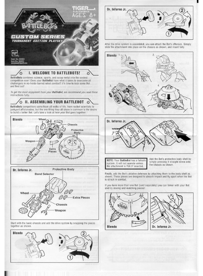 Tiger Electronics Battlebots instructions