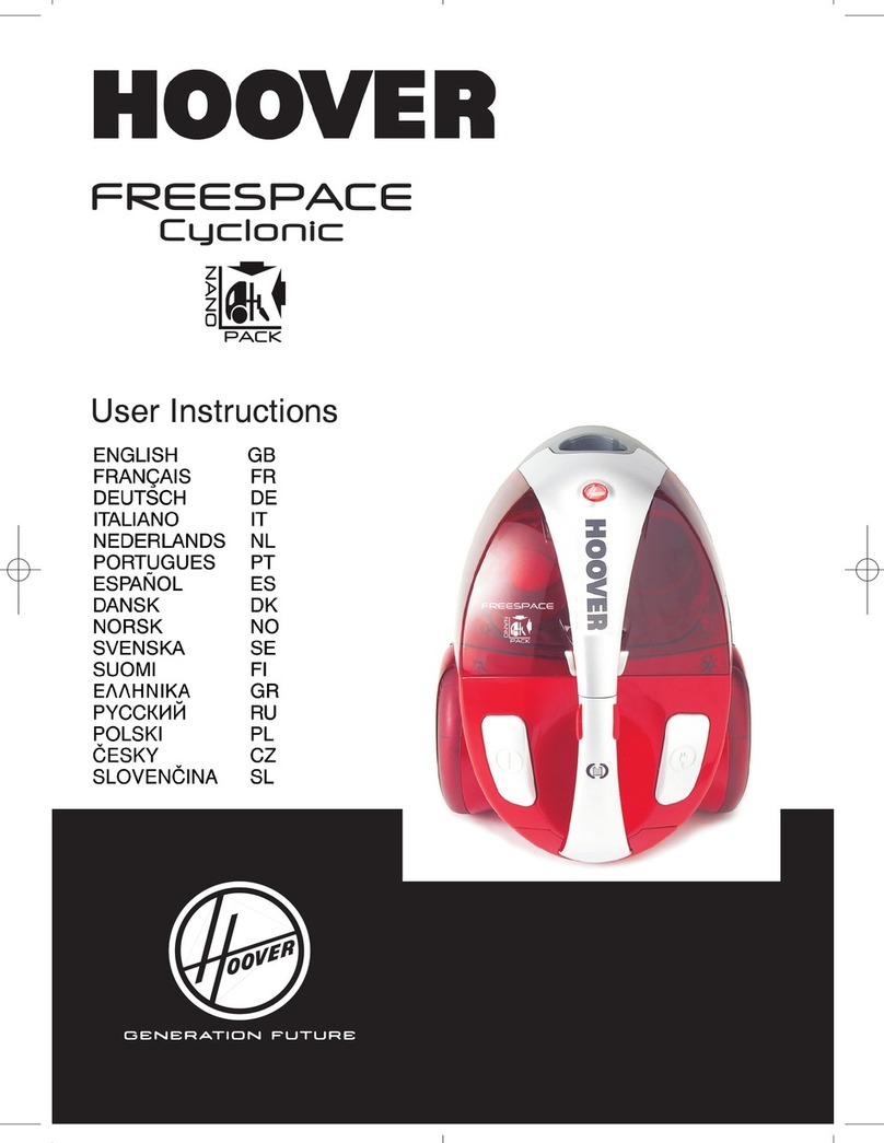 Hoover FREESPACE TFS 7208 User instructions