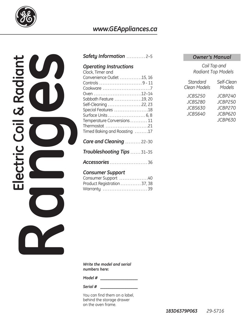 GE JCBS630 User manual