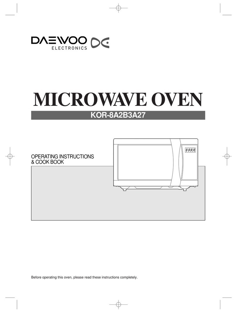 Daewoo KOR-8A2B3A27 Operating instructions & cook book