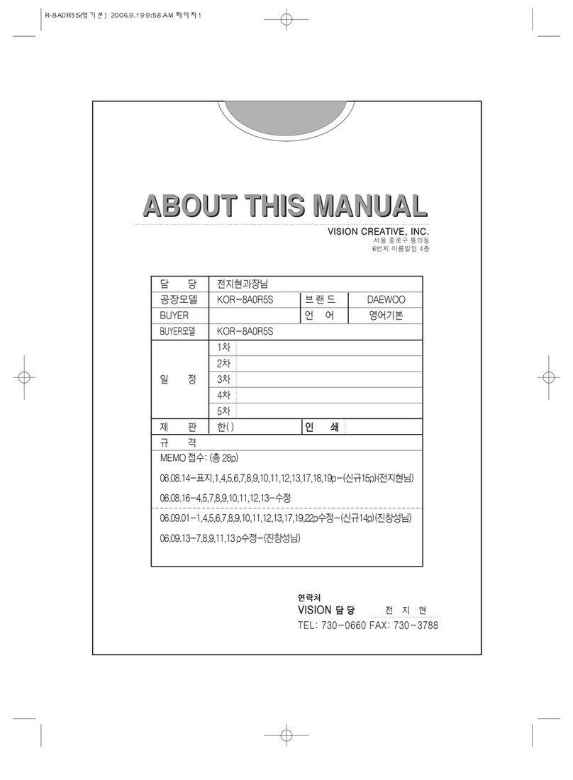 Daewoo KOR-8A0R5S Operating instructions & cook book