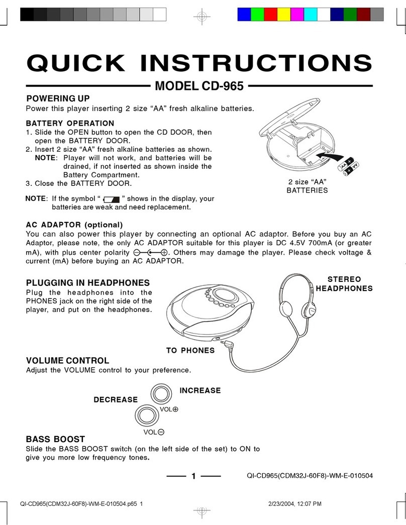 Lenoxx CD-965 Operator's manual