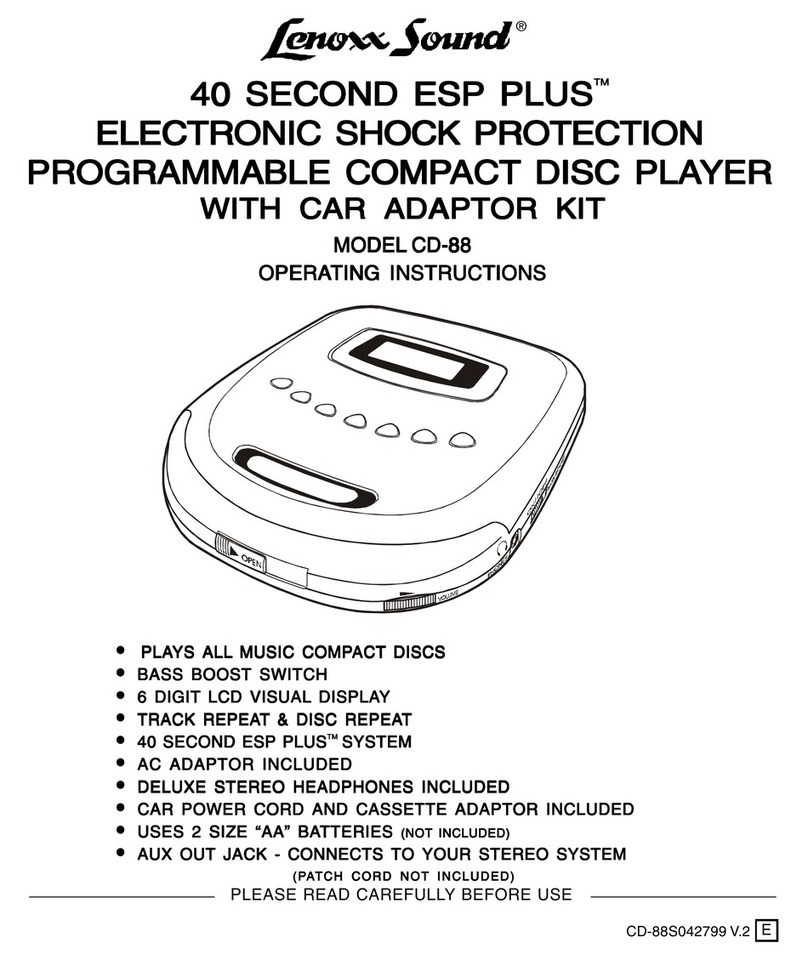 Lenoxx Sound CD-88 User manual