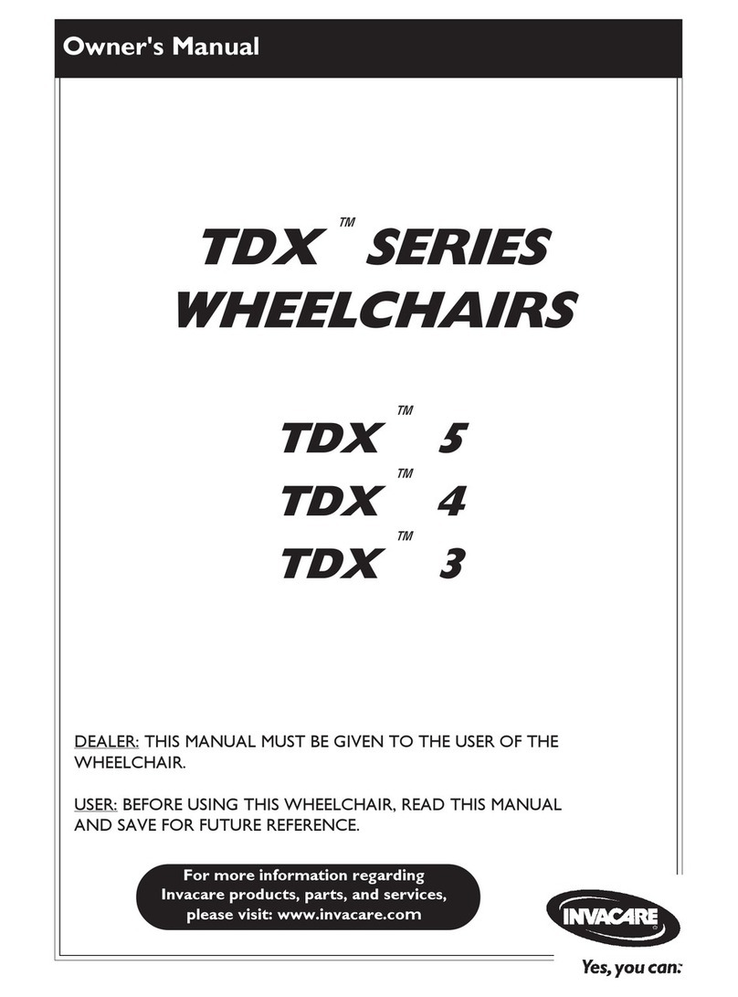Invacare TDX 3 User manual