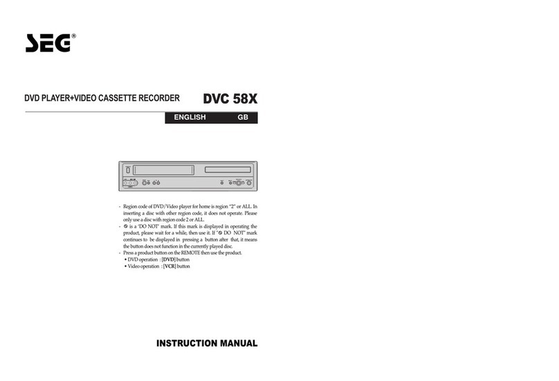 Seg DVC 58X instruction manual