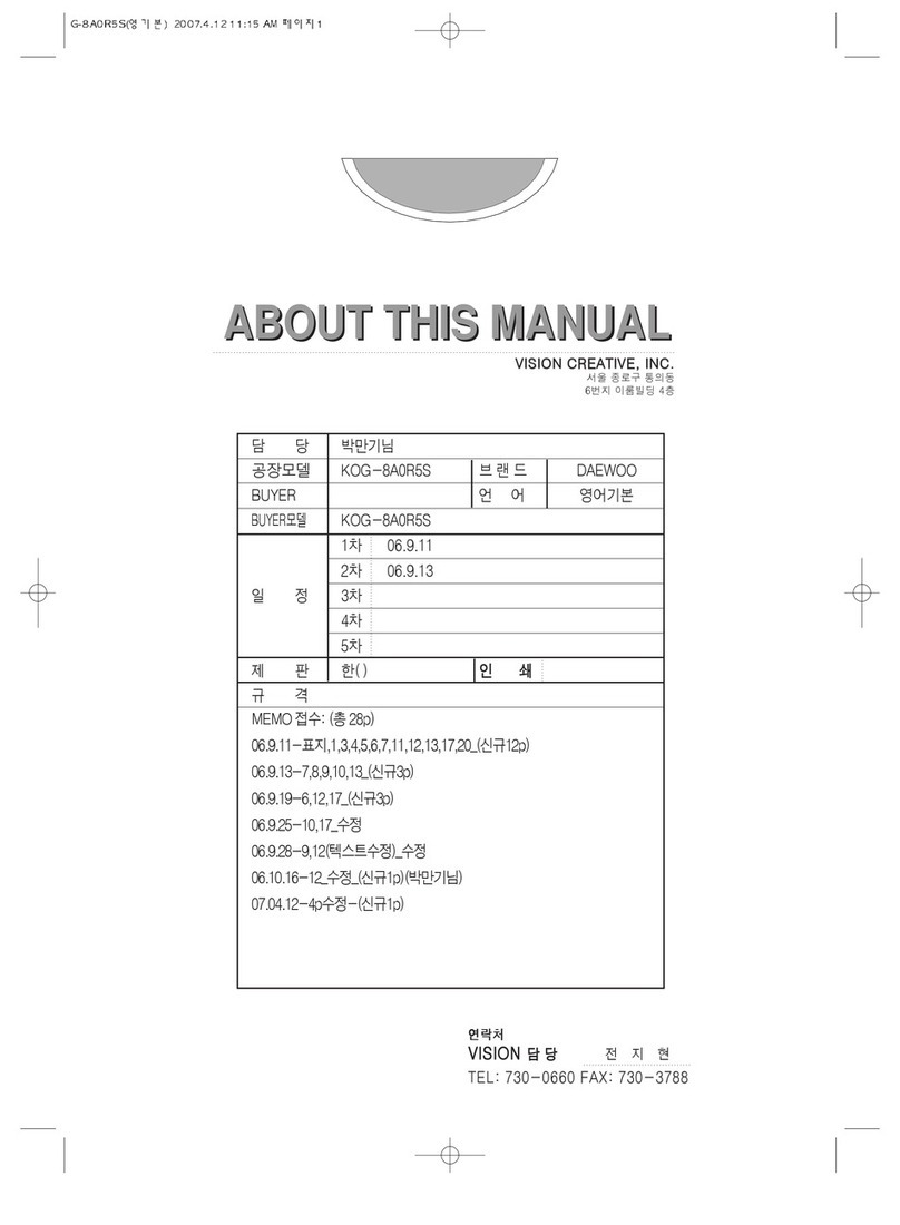 Daewoo KOG-8A0R5S Operating instructions & cook book