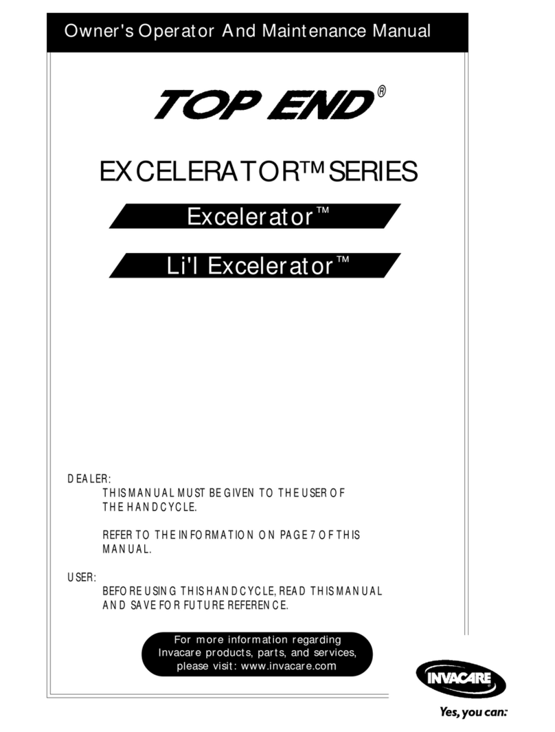 Invacare Excelerator Owner's operator and maintenance manual