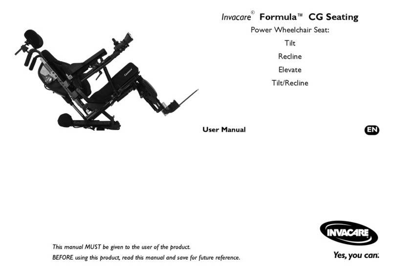 Invacare Formula CG Seating User manual