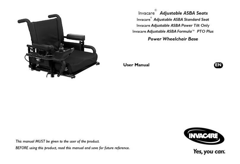 Invacare Adjustable ASBA Seats User manual