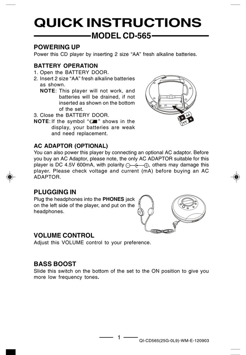 Lenoxx Durabrand CD-565 Operator's manual