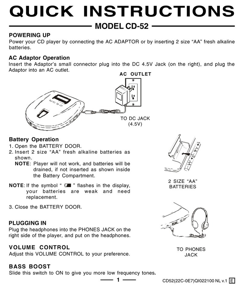 Lenoxx CD-52 Operator's manual