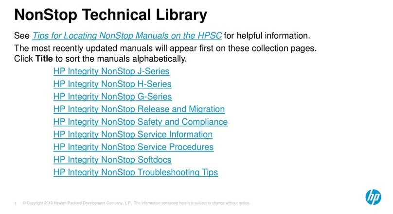HP Integrity NonStop NS1000 User manual