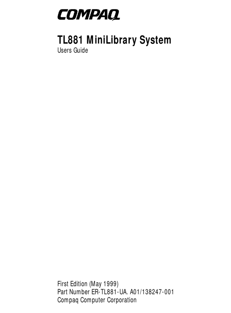 Compaq SW TL881 DLT Mini-Lib/1 User manual