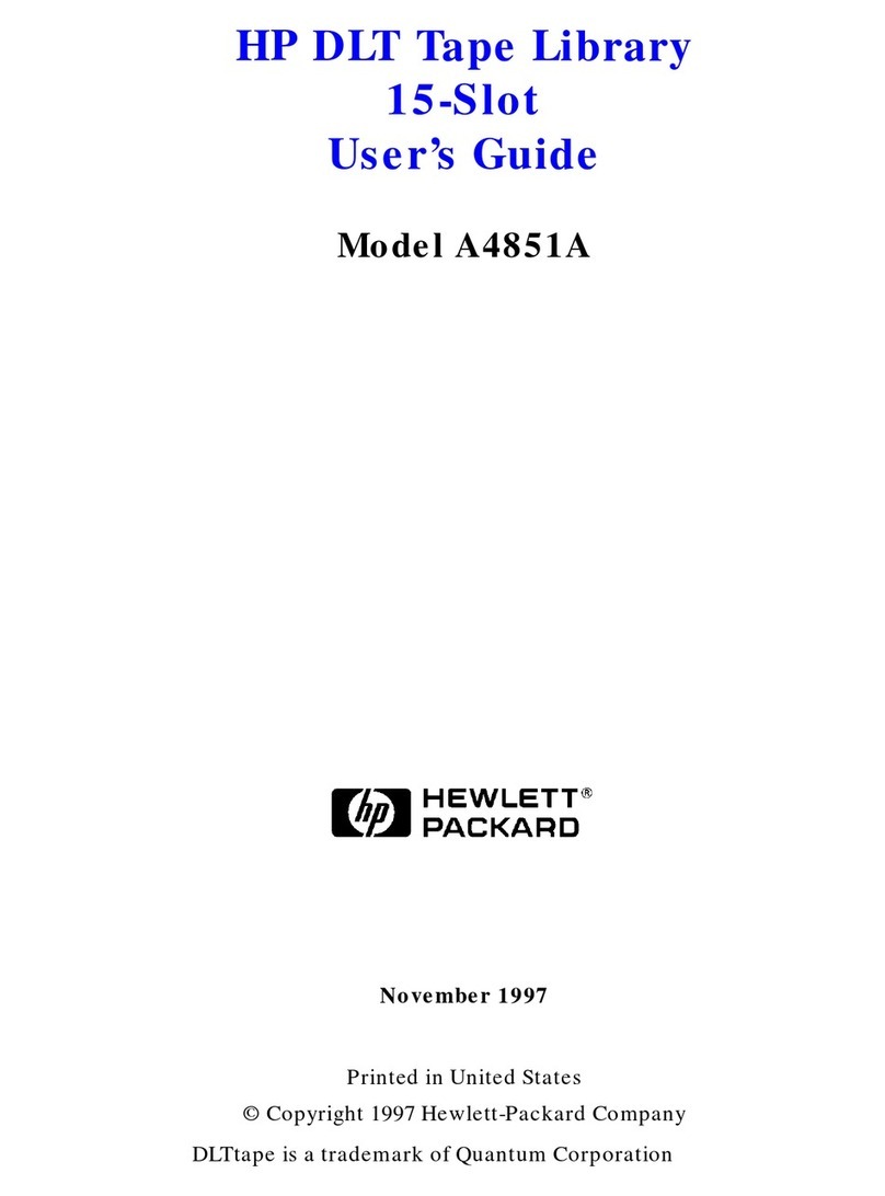 HP Surestore Tape Library Model 2/15 User manual