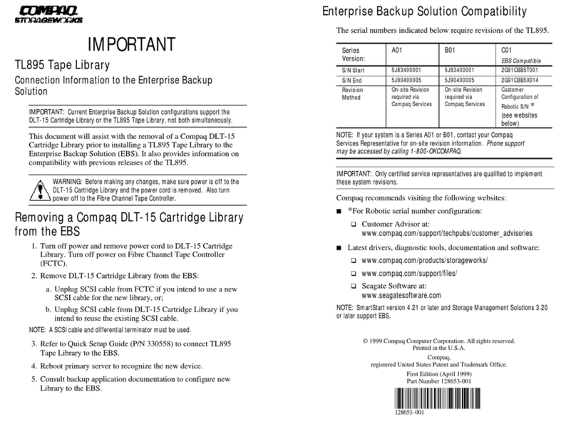 HP StorageWorks TL895 Quick guide