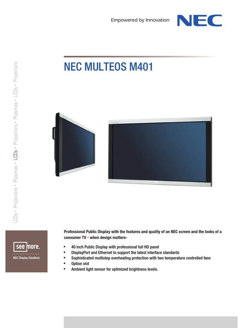 NEC MULTEOS M401 Technical specifications