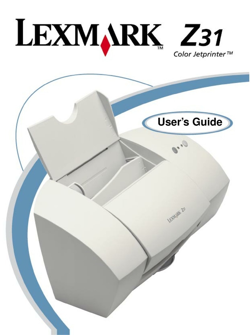 Lexmark Z31 Color Jetprinter User manual