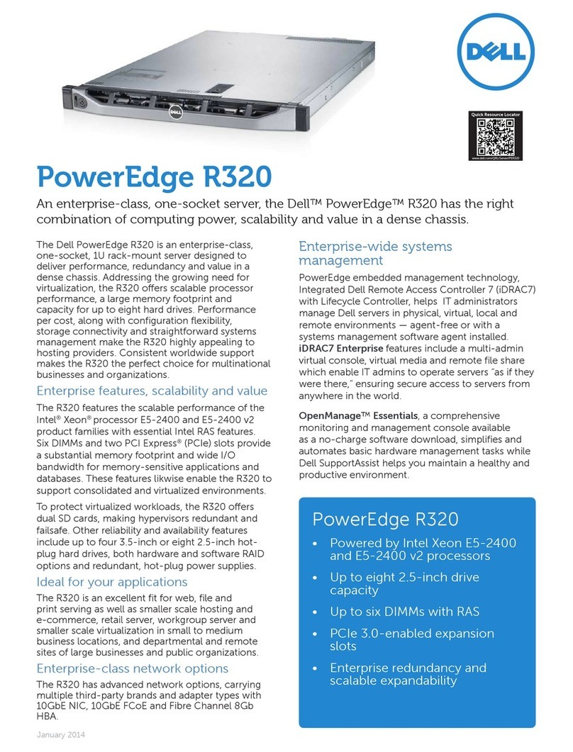 Dell PowerEdge R320 User manual