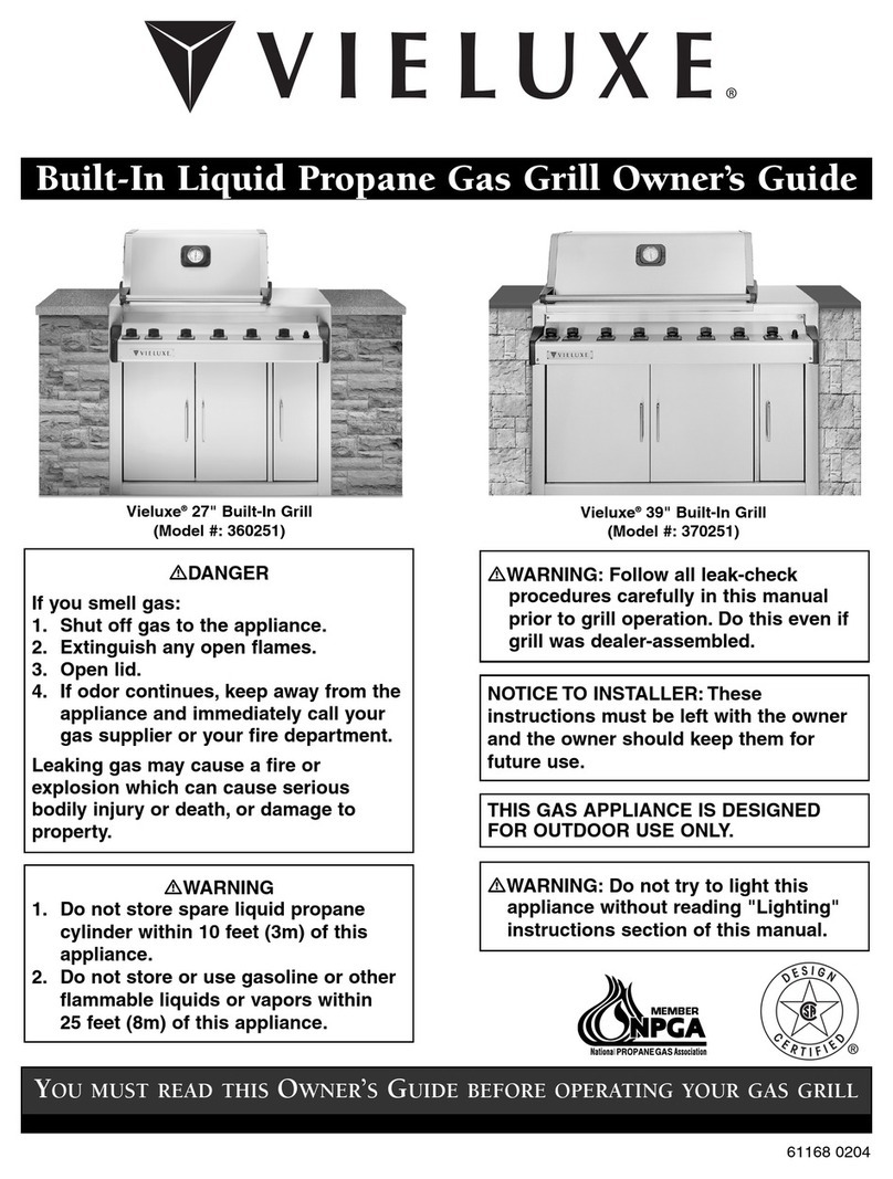 Weber Vieluxe 27 Built-In Grill User manual