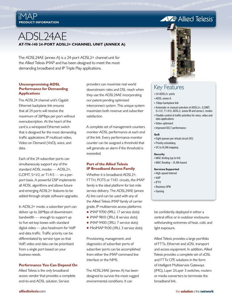 Allied Telesis ADSL24AE User manual