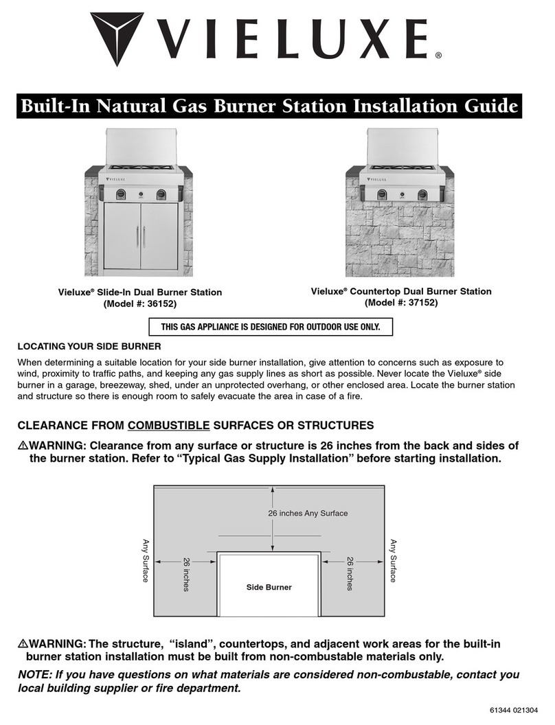 Weber Vieluxe Slide-In Dual Burner Station User manual