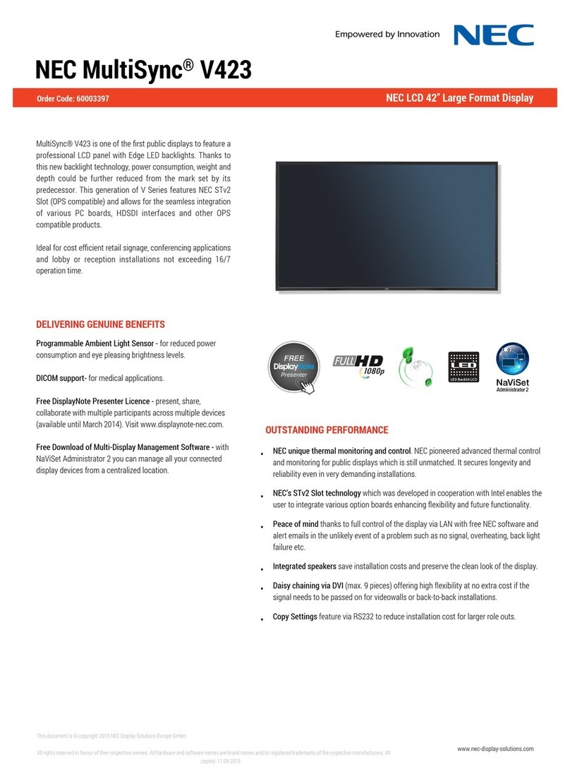 NEC V423 User manual