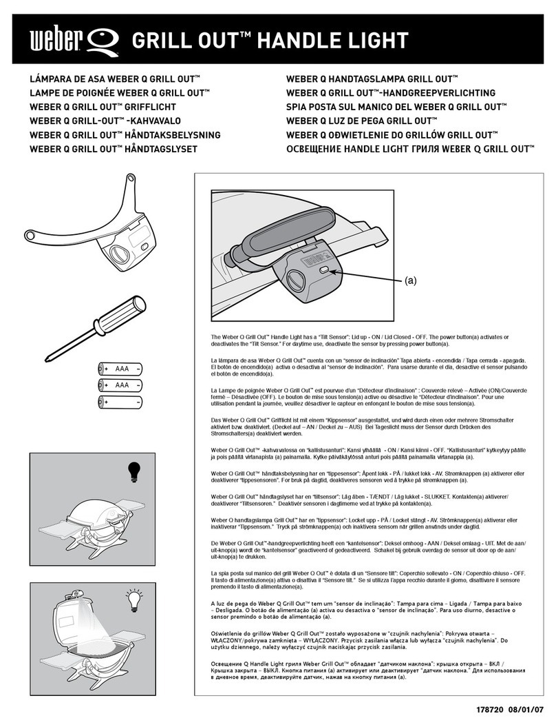 Weber GRILL OUT HANDLE LIGHT User manual