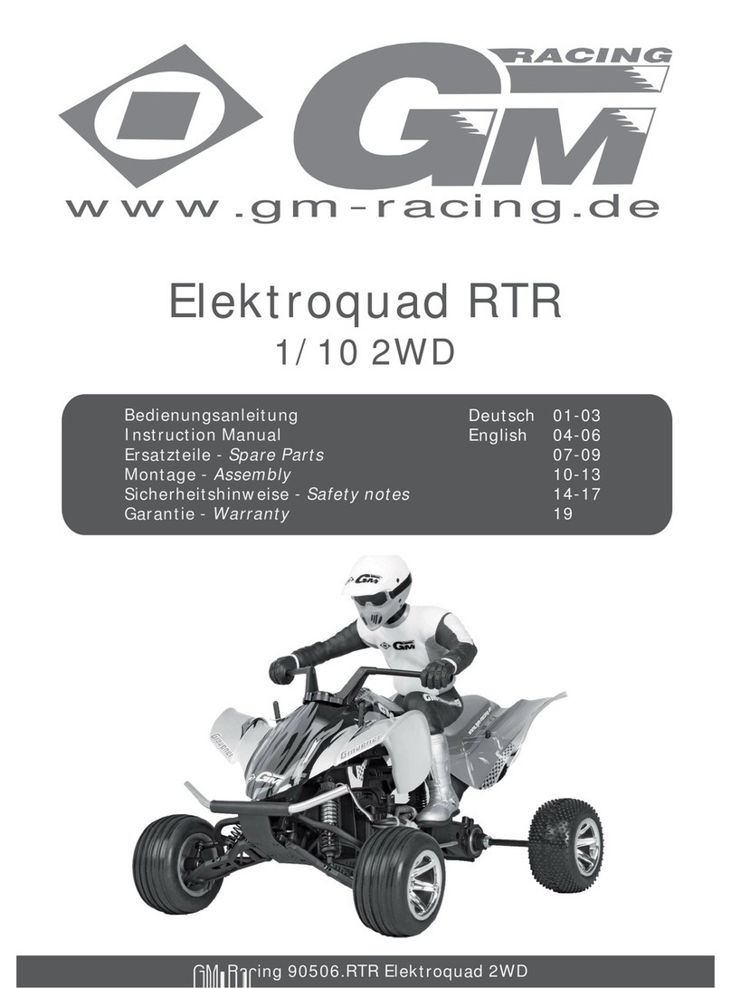 GM-Racing ELEKTROQUAD RTR 1/10 2WD instruction manual