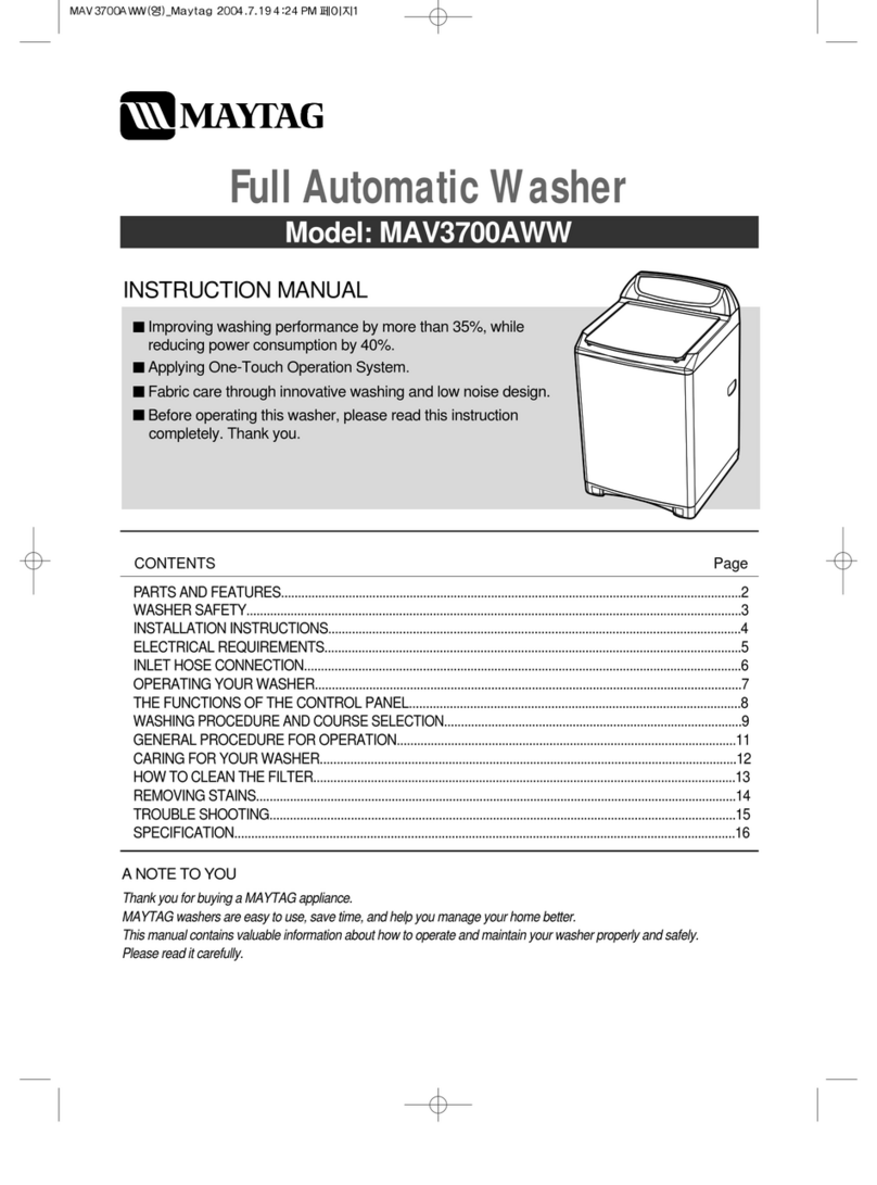 Maytag MAV3700AWW User manual